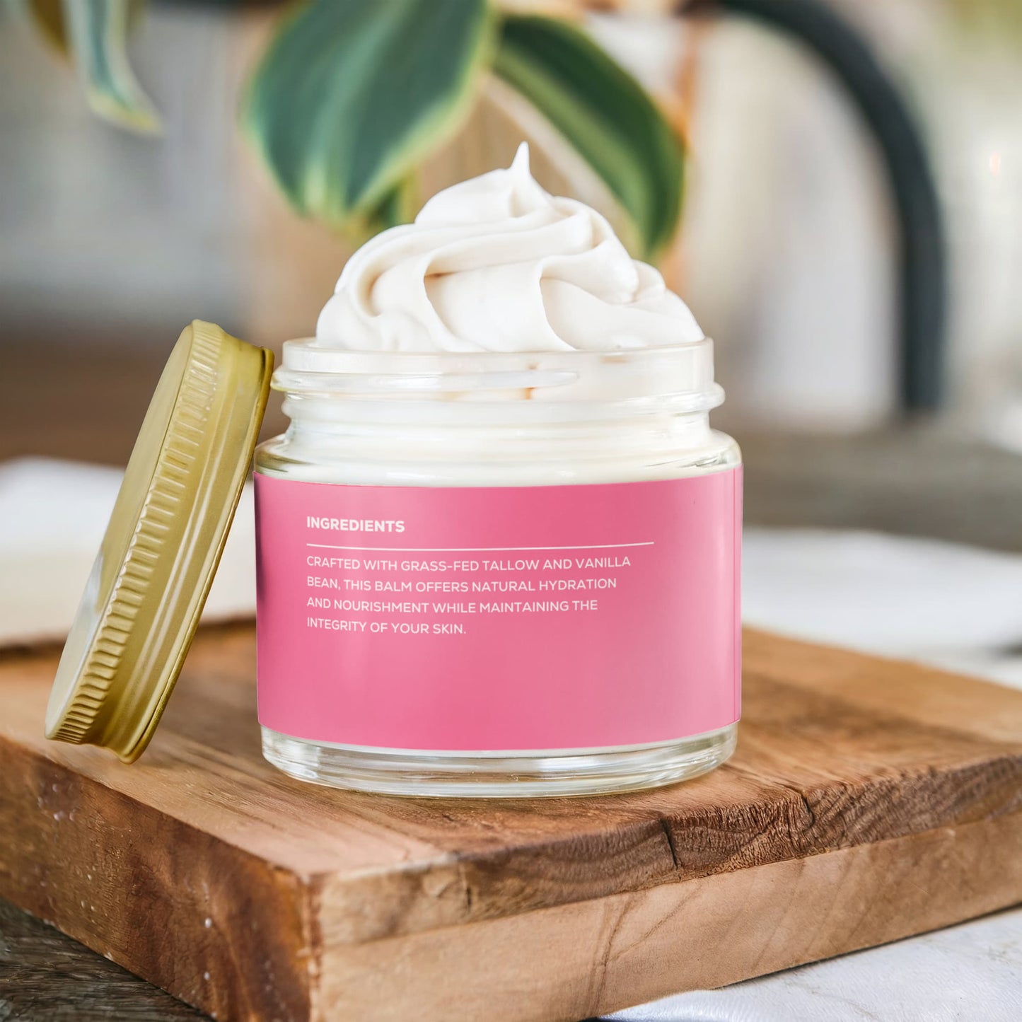 Whipped Grass-Fed Tallow Balm with Vanilla Bean