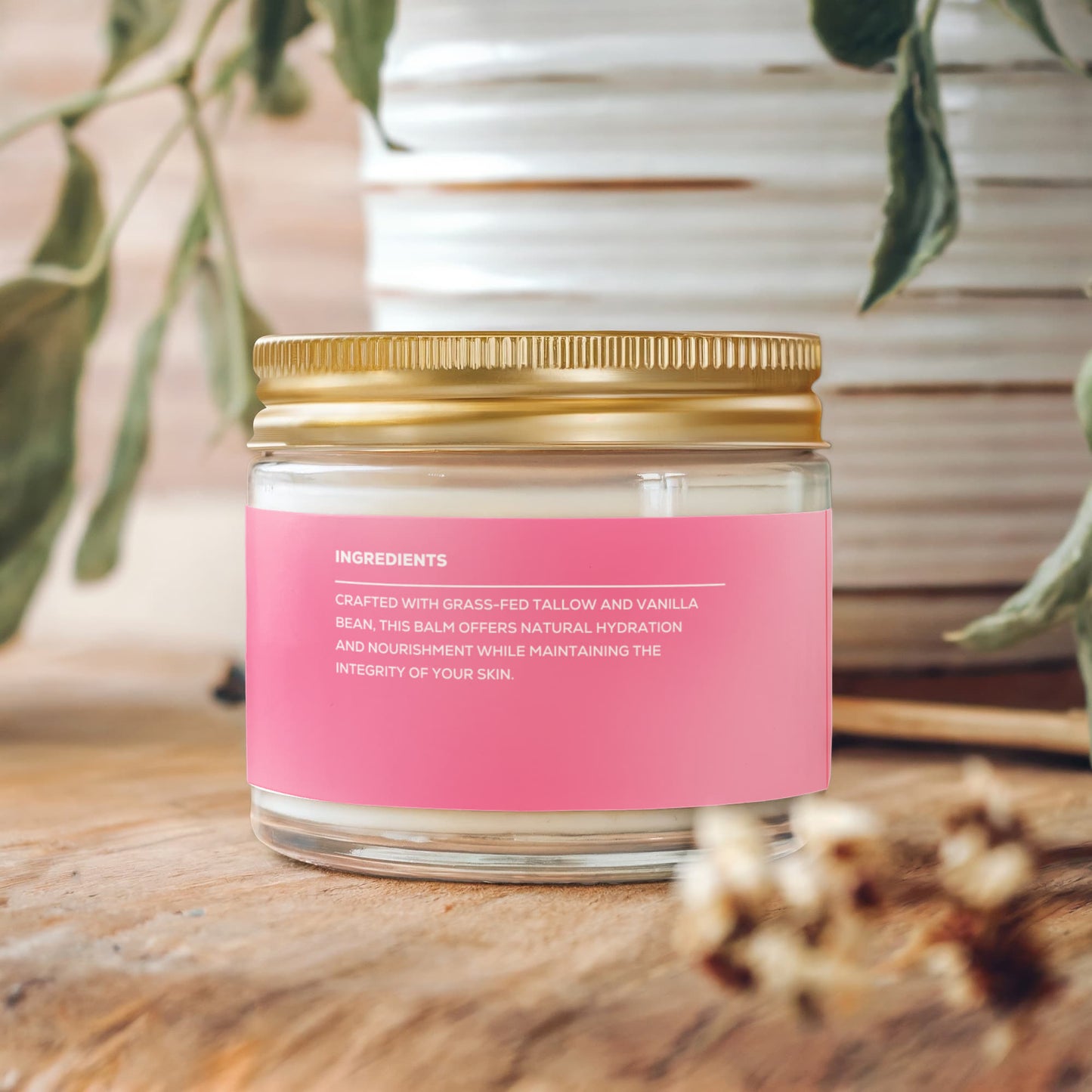 Whipped Grass-Fed Tallow Balm with Vanilla Bean