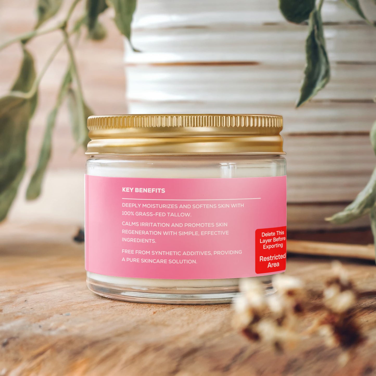 Whipped Grass-Fed Tallow Balm with Vanilla Bean